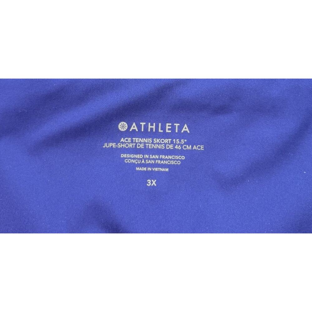 Athleta Ace Tennis Skort Navy Blue Sporty Stretch Pockets Size 3X - Picture 5 of 7